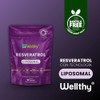 Wellthy Resveratrol Liposomal 90 Cápsulas. Entrega Optimizada, La Mas Alta