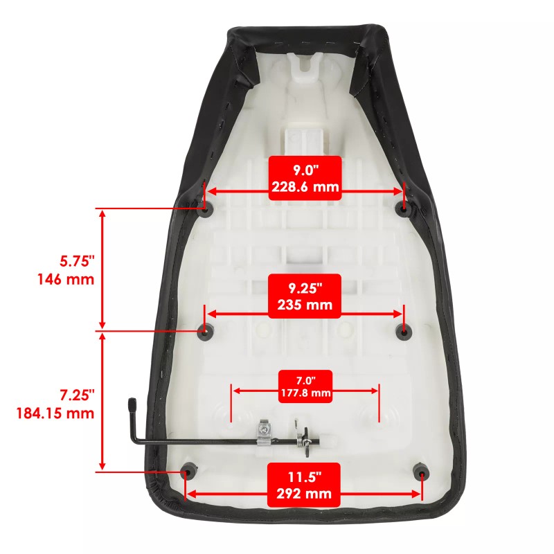 Honda Complete Seat Black for Honda TRX350FE TRX350FM Rancher 350