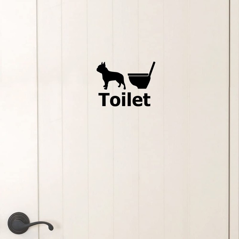 KAIMIRU STORE Cute Dog Toilet Silhouette Wall Sticker Interior Sticker