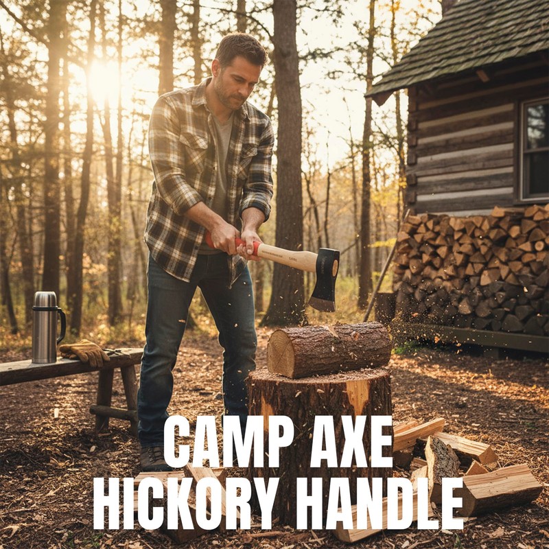 SZCO Watchfire 16" Camp Axe, Hickory Handle