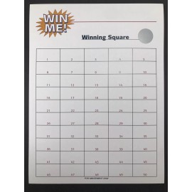 2 Count 50 Square SCRATCH OFF Raffle Board Fund Raiser Winning Gambling Squares