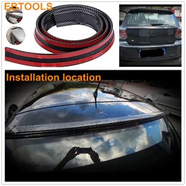 Universal Car Rear Spoiler With Tape, Carbon Tail Decoration
