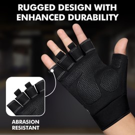 BFS IMPEX Gym Gloves for Weight Lifting,Workout Gloves with Full Palm Protection–Breathable Fitness Glove for Men & Women,Powerlifting,Crossfit,Pull Ups,Cycling,Gym Training (Black, S)