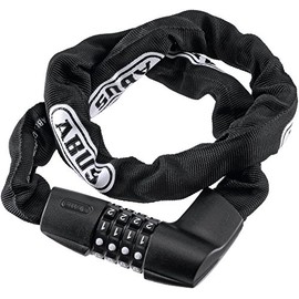 ABUS 1385 Tresor Combo Chain Lock, 85cm Length/7mm Diameter Square, Black