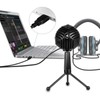 Snowball Microphone USB Inbuilt Audio Card Adjustable Angle Detachable Holder