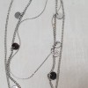 Taylor & Jade 3 row silver multi strand layered necklace