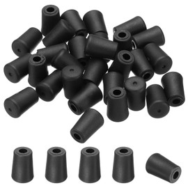 PATIKIL Kitchen Sink Rack Feet, 30 Pack 4mm IDx10mm OD Rubber Rack Bottom Protective Replacement Feet Wire Bumpers Protector for Sink Rack Bottom, Black