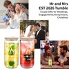 Mr and Mrs Coffee Cups 2026 Gift Glass Tumbler Set