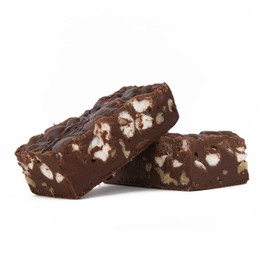 Uncle Butch's Fudge - Creamy and Smooth Rocky Road - Delicious and Decadent Handcrafted Fudge (16oz)