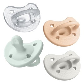 Chicco PhysioForma® - Chupete de silicona de lujo de una pieza para bebés de 0 a 6 m | Escudo texturizado de moda | Sin BPA y látex | Funda esteriliza