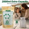 Disposable Vomit Bags, 2000cc Dual-Zip Kraft Paper, 6 Pack