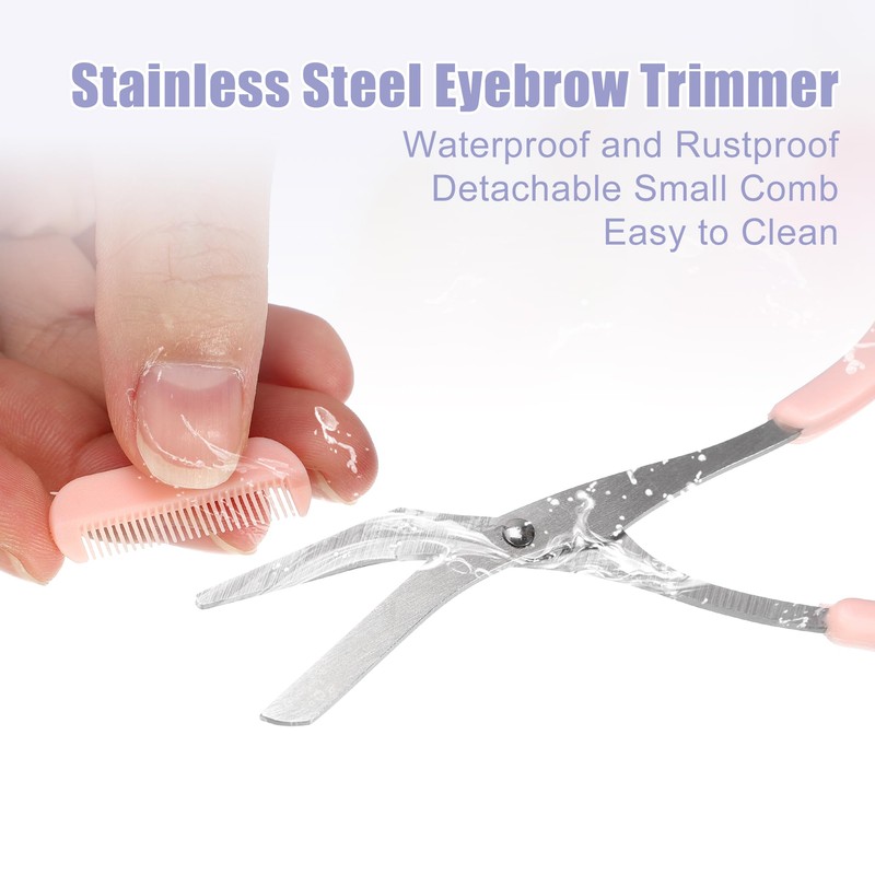 VOCOSTE Eyebrow Scissors, Eyebrow Cut, Comes with a Comb, Removable,