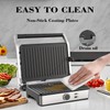 MUBENLIFE Panini Press, Electric Sandwich Press Grill, Open 180 Degrees,