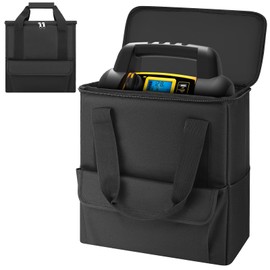 Incycall Car Jumper Starter Storage Bag Compatible with DEWALT DXAEJ14 & Power Inverter, Carrying Case Holder Container, Foldable Organizer with Pockets for Jump Starter, Air Pump（Box Only）