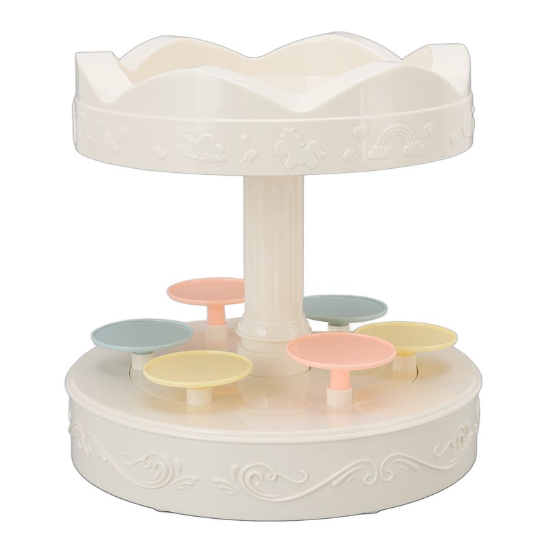 Rotating Dessert Machine Automatic Revolving Double Layer Dessert Display Stand