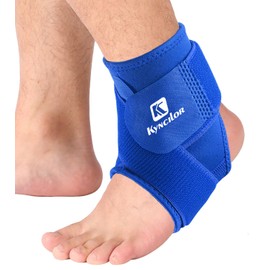 SUJAYU Ankle Brace & Elastic Supports for Men & Women, Ankle Support Ankle Compression Sleeve, Plantar Fasciitis Relief Achilles Tendonitis Brace Achilles Tendonitis Wrap, Pack of 1 (Blue, Large)