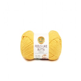 Lion Brand Yarn 215-157 Feels Like Butta Yarn, Yellow, One Skein