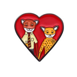 Fantastic Mr Fox costume brooch, Enamel Pin, Animal Jewellery
