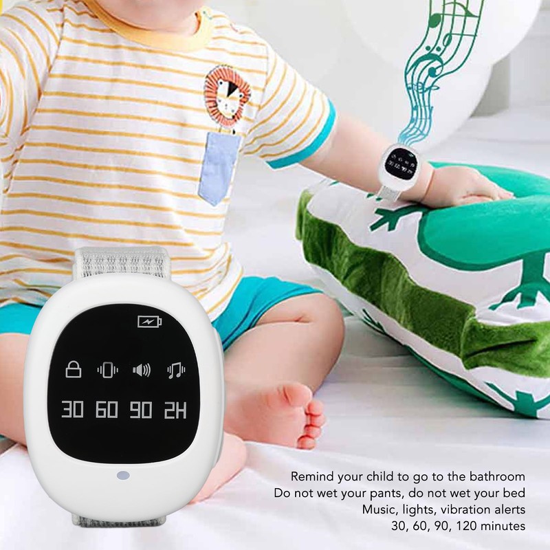 Bedwetting Alarm Vibration Timer Setting Musical Wireless Potty Training Alarm