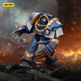 JOYTOY Warhammer 40k Ultramarines 1/18 Action Figure Collection Model Gift, Ultramarine Cataphractii Terminator Squad Terminator with Lightning Claws