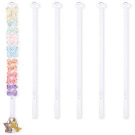 POVETIRE POVETIRE 6PCS Bow Holder Hair Bow Organizer, Hair Clips Storage Bow Holder for Girls Hair Bows, Baby Headband Hair Accessories Organizer Display Wall Hanging for Nursery Decors