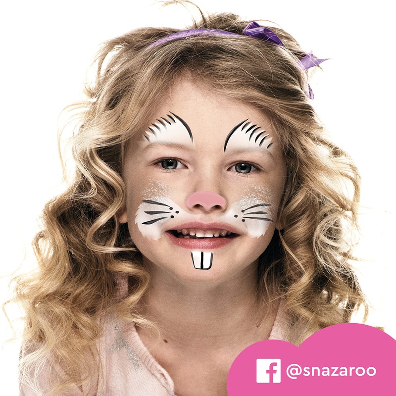 Snazaroo Schminkset für Mädchen,Schminkpalette mit Pinsel, Schwämmchen und Anleitung (engl.),