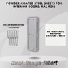 Powder-coated sheet steel for front doors, room doors and interior