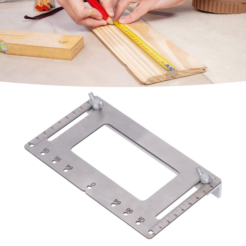 Cabinet Hardware Jig Stainless Steel Furniture Handle Punch Locator with
