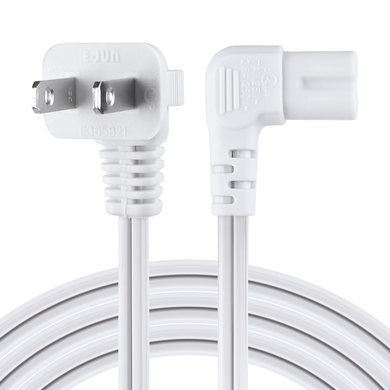 C7 Power Cord 2-Slot Non-Polarized 90 Degree Angle SPT-2 18AWG