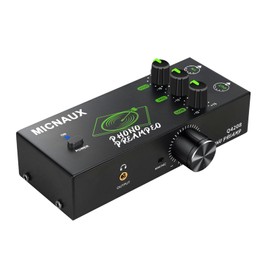 MICNAUX Phono Preamp for Turntable, Mini Hi-Fi Preamplifier with 3 Band EQ for MM & MC Cartridges, 5-pin XLR Input/Output for Vinyl Record Player, Phonograph, Active Speakers, Audio Mixer - 12V DC