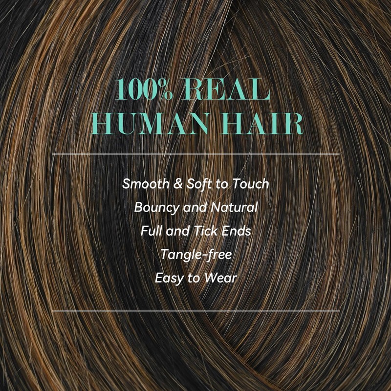 Ukira Clip in Hair Extensions Real Human Hair, 20 Inch
