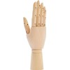10" Wooden Sectioned Opposable Articulated Right Hand Figure Manikin Hand