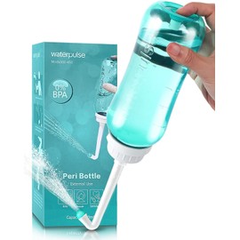 Portable Bidet Po Dusche 500 ml，Peri Bottle mit 2 Düsen Mobiles Bidet mit Taste Intimdusche wochenbett Toilette （grüner）