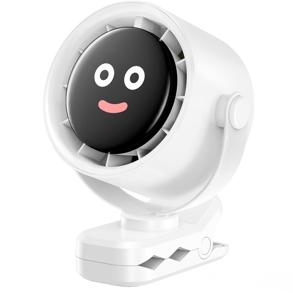 USB Tischventilatoren, Ventilator Leise mit Clip 5 Geschwindigkeiten Tragbarer Mini