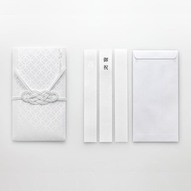 SAWARIGAMI iwai Pure White Printing Laboratory Ceremony Bag (Main Body: Cloisonne Pattern), 7.3 x 4.1 inches (18.5 x 10.5 cm)