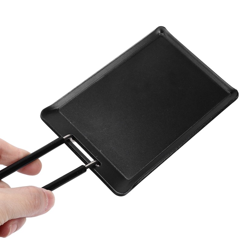 Portable Grill Pan with Handle Non Stick Barbecue Plate Camping