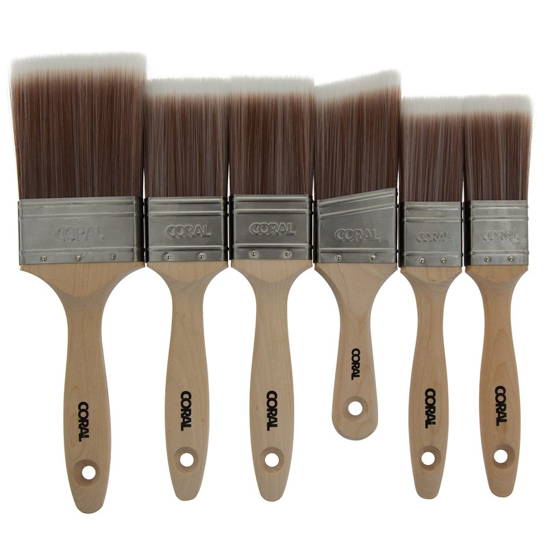 Coral 31599 Painter's Pack Paint Brushes 6Pk Professional Grade with