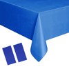 2Pc Blue Disposable TableCloth Table Covers,137*274cm King Charles Coronation Decorations
