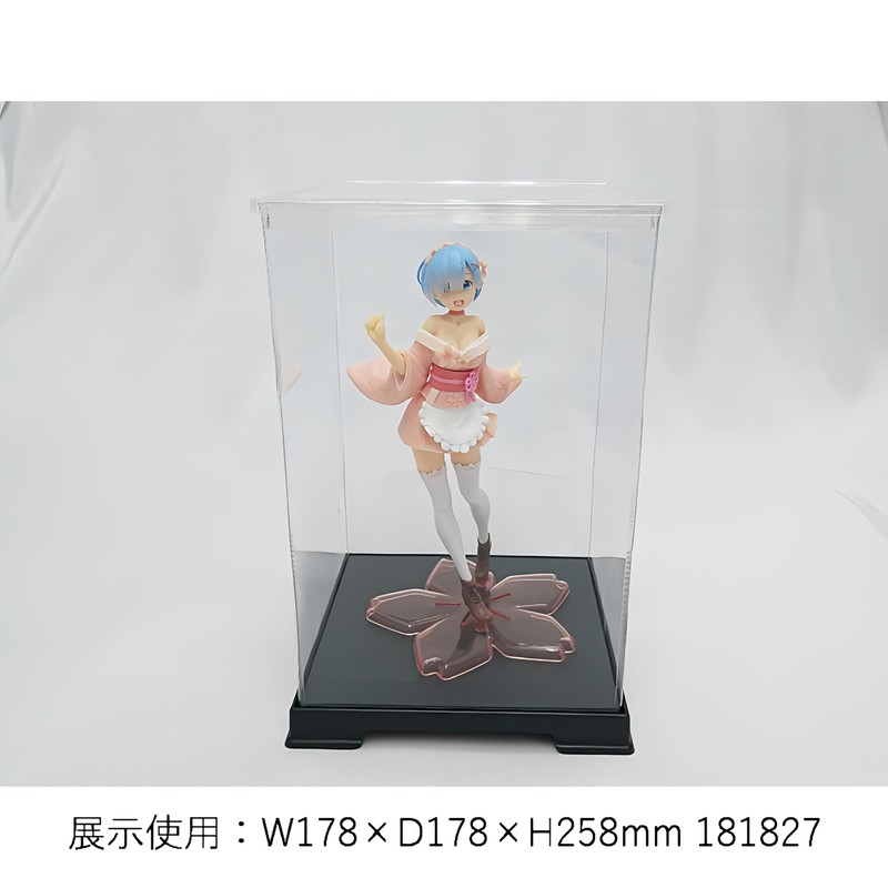 かしばこ商店 透明フィギュアケース 内寸 横幅17.8×奥行17.8×高さ30.8cm 181832