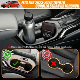 Center Console Cup Holder Compatible with 2023-2026 Toyota Corolla Sedan Hatchback Insert Drink Holder Cupholder Coast for Corolla Accessories(for Corolla 23-26)