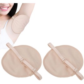 2 Almohadillas para las Axilas, Almohadillas para el Sudor Ajustables Reutilizables, Almohadillas para el Sudor de las Axilas de Algodón Transpirable para Mujeres y Hombres,