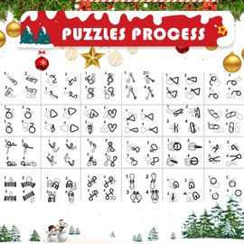 Advent Calendar 2024 Children, Metal Puzzle Puzzle Games for Children Adults Advent Calendar, 24 Days Countdown Puzzle Games Christmas Advent Calendar for Boys Girls
