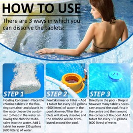 Chlorine Tablets for Swimming Pool,Hot Tub&Swimming Pool Chemicals,Chlorine Tablets for Hot Tub,Hot Tub& Swimming Pool chlorine tablets,Spa Cleaning Tablets,100PCS