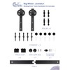 LUBANN 6.6FT Sliding Wood Barn Door Hardware Sliding Track Kit