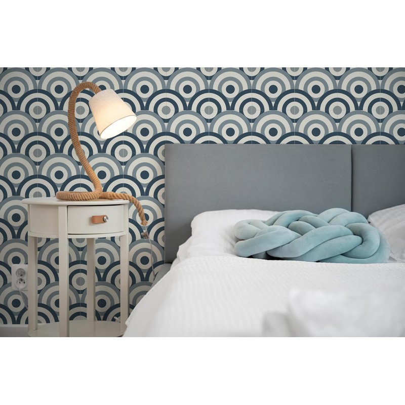 COLAMO Luxury 10PCS Glossy Blue Peel and Stick Tile,Self Stick
