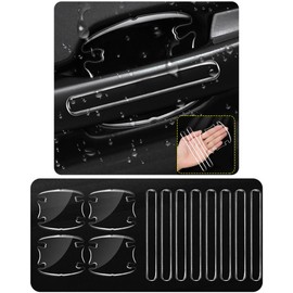 Door Handle Protector Nissan Fairlady Z ~Nissan GT-R ~Nissan Dualice J10 J10E Fairlady Z Z34 Z33 HZ33~Nissan Z11 Cube ~ Nissan AD Car Scratch Proof Film Door Edge Guard Anti-Scratch Transparent 12