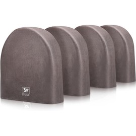 SYERAL Tire Covers Set of 4,Upgraded 5 Layer Nonwoven RV Wheel Covers, Waterproof Anti-UV Snow Sun Rain Tire Protectors Covers for Trailer,Camper,RV,Truck,SUV,25-27inch(S) Brown