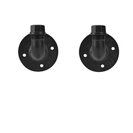 Colester Direct - Ganchos Pared, Gancho Industrial para Toallas, de Hierro de Grado Comercial Resistente, Acabado en Negro, Negro, 2