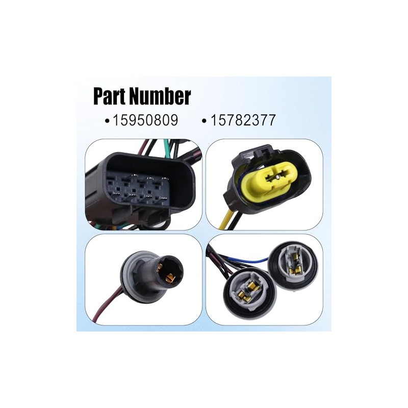 2 arnés de cableado para faros delanteros compatibles con Chevy