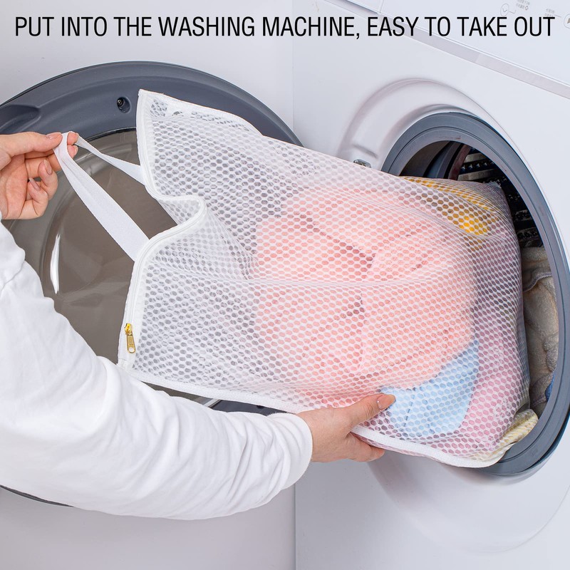 Tenrai Laundry Bag Mesh Wash Bag，Use YKK Zipper，Tote Bag Bathroom